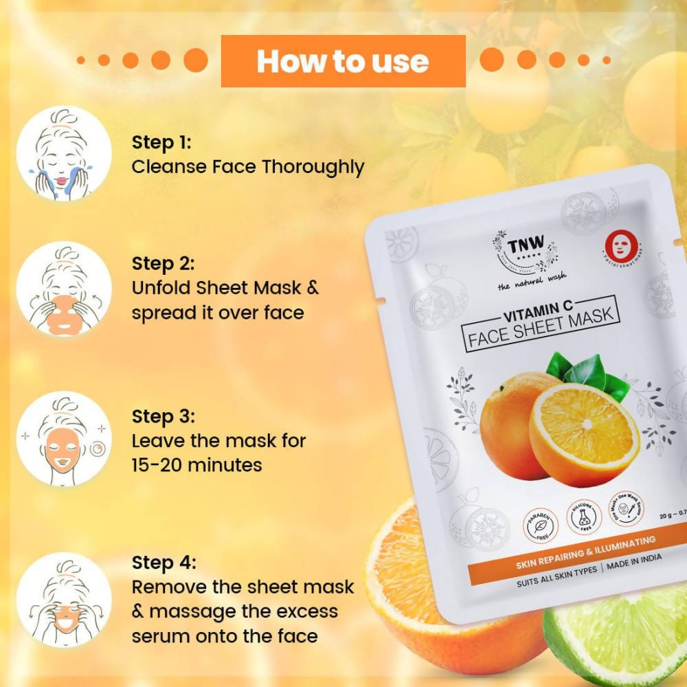 The Natural Wash Vitamin C Face Sheet Mask  Grab2Buy The Natural Wash Grab2Buy