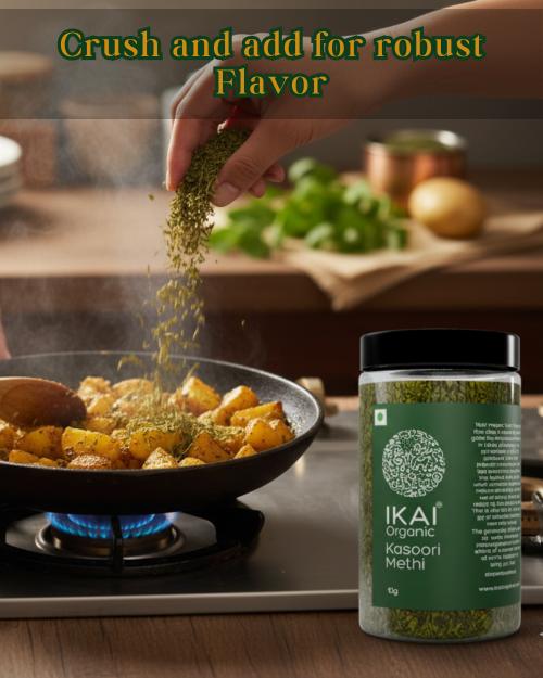 IKAI Organic Kasuri Methi (Sundried Organic Fenugreek Leaves) 