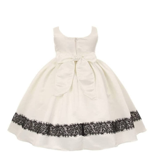 Asmaani Baby Girl's Off-White Colour Satin A-Line Maxi Full Length Dress (AS-DRESS_22171) - Grab2buy