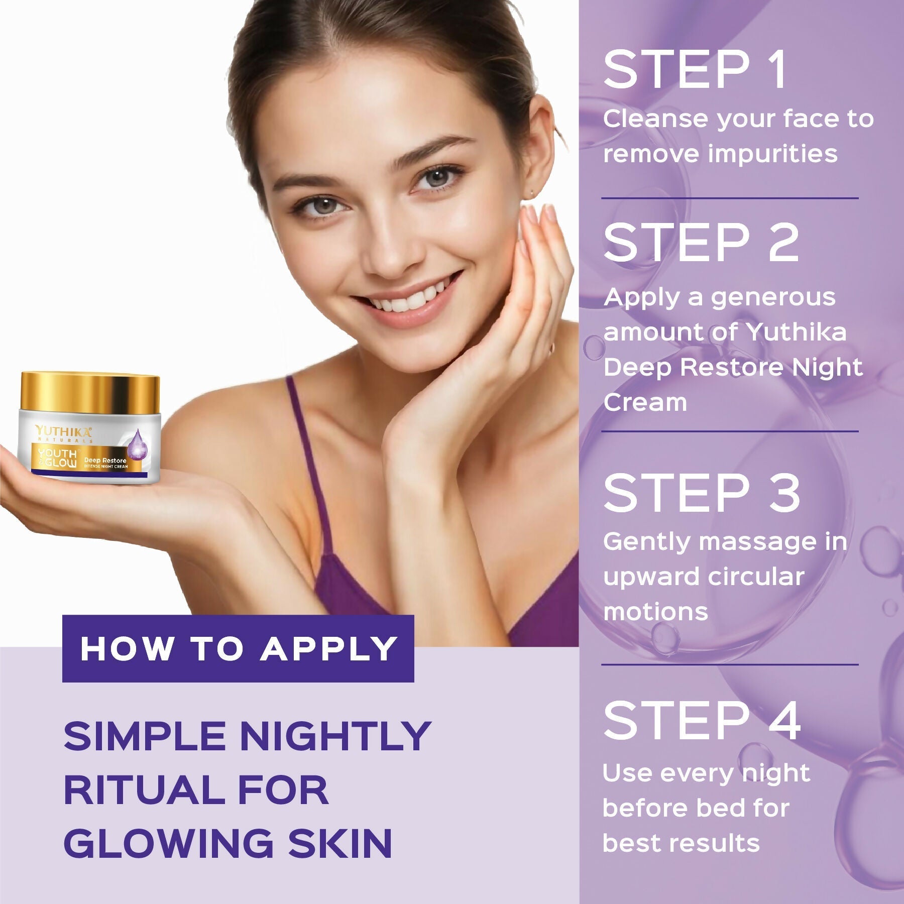 Yuthika Youth & Glow Deep Restore Night Cream For Women  Grab2Buy Yuthika Grab2Buy