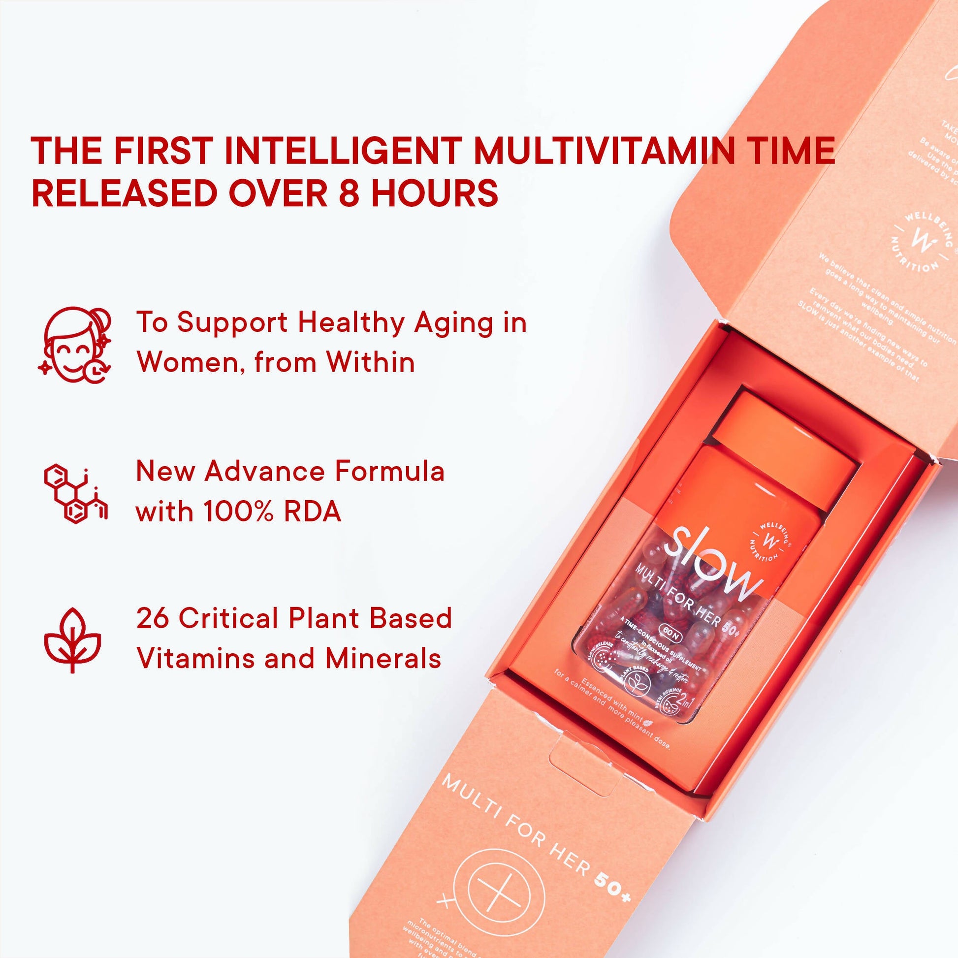 Wellbeing Nutrition Slow | Multivitamin for Her 50+ Capsules - Grab2buy