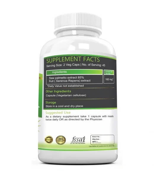 Ramini Bio Nutrition Saw Palmetto 160mg Veg Capsules - Grab2buy