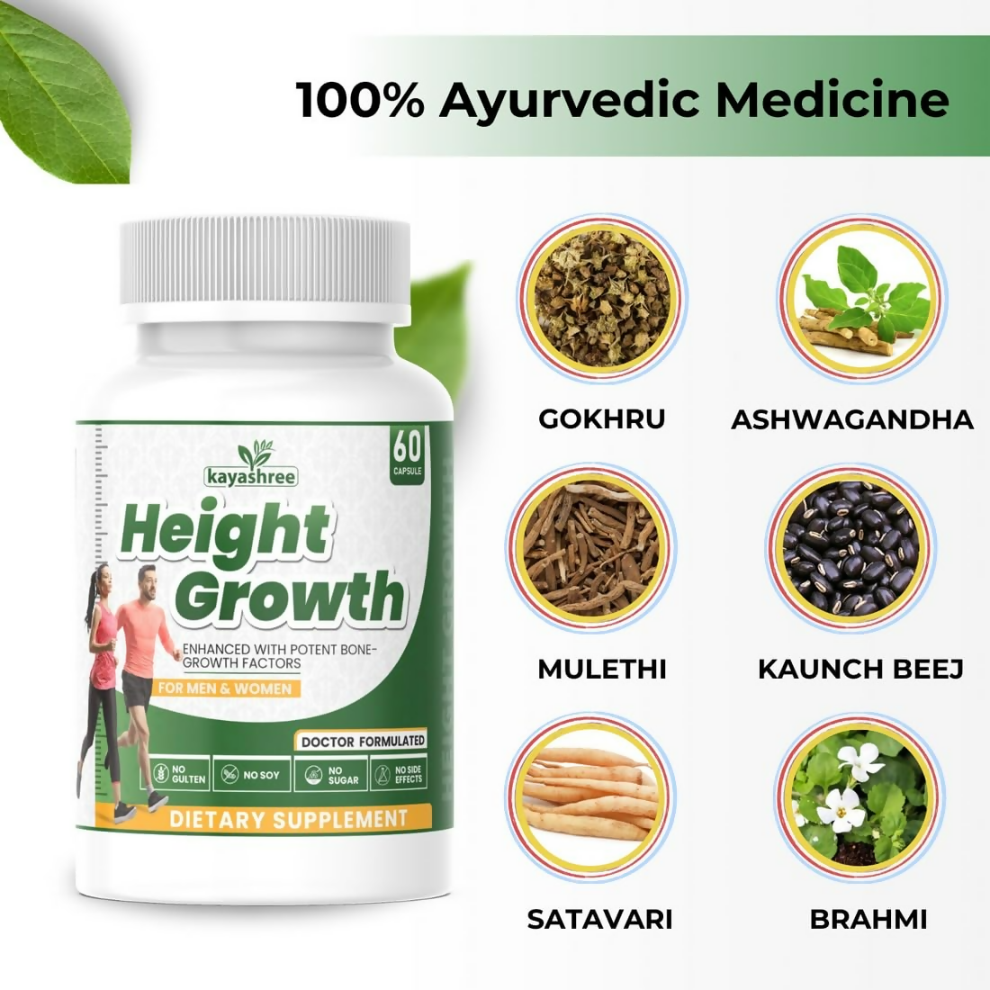 Kayashree Height Growth Capsules Height Increase For Men & Women 