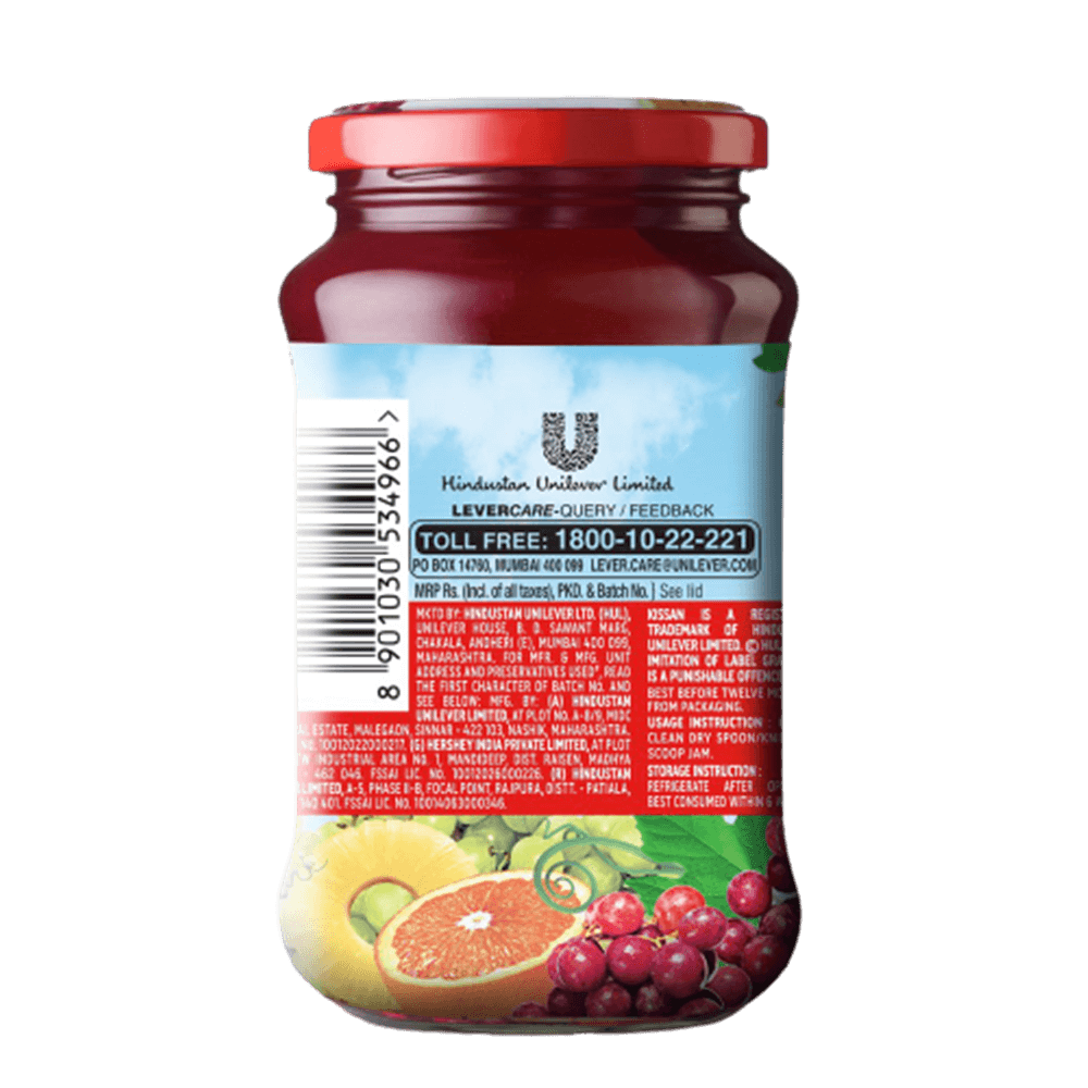 Kissan Mixed Fruit Jam With Fruit Ingredients 