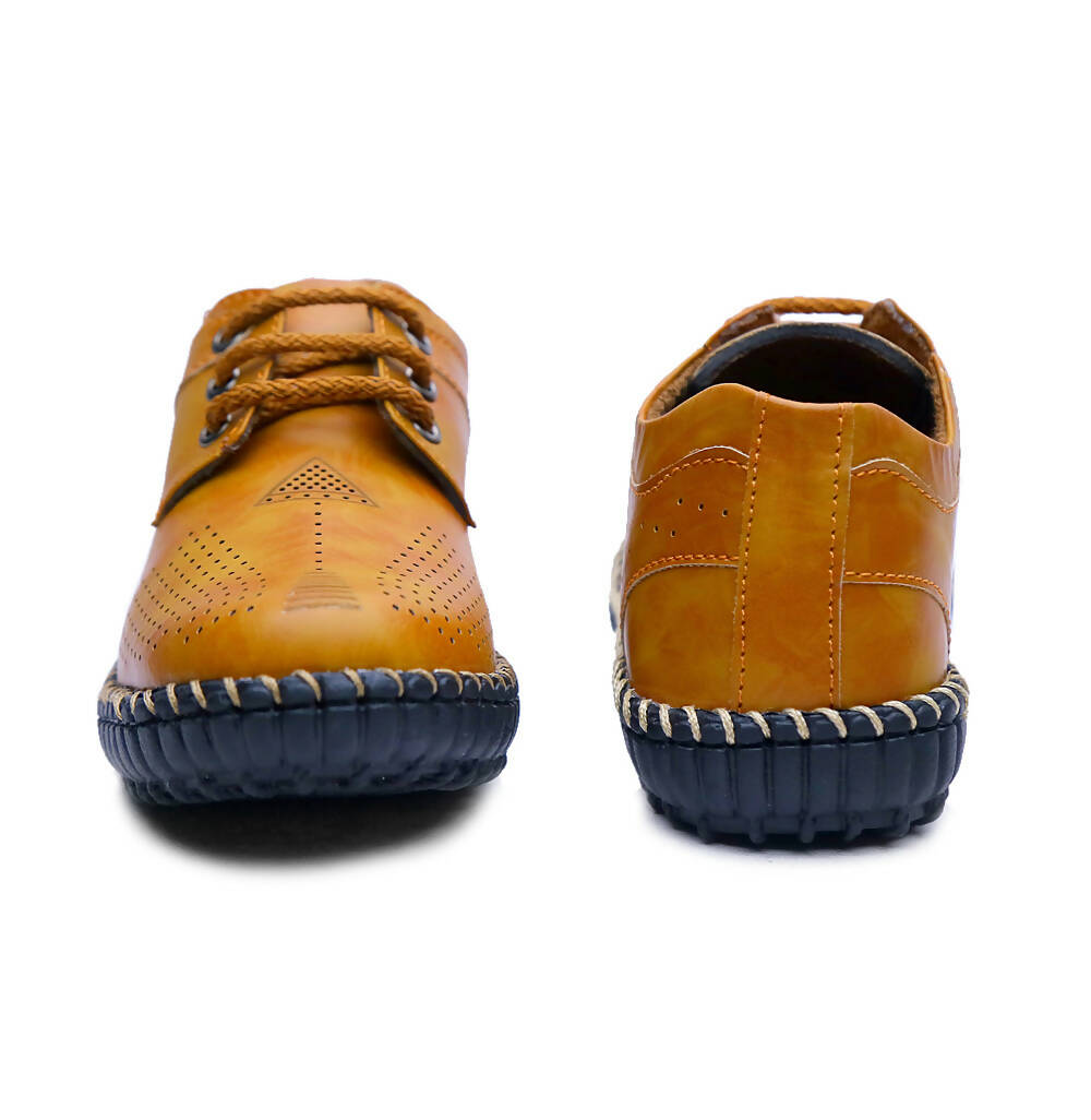 Tiny Bugs Boys Casual Lace Up Shoes - Tan  Grab2Buy Tiny Bugs Grab2Buy