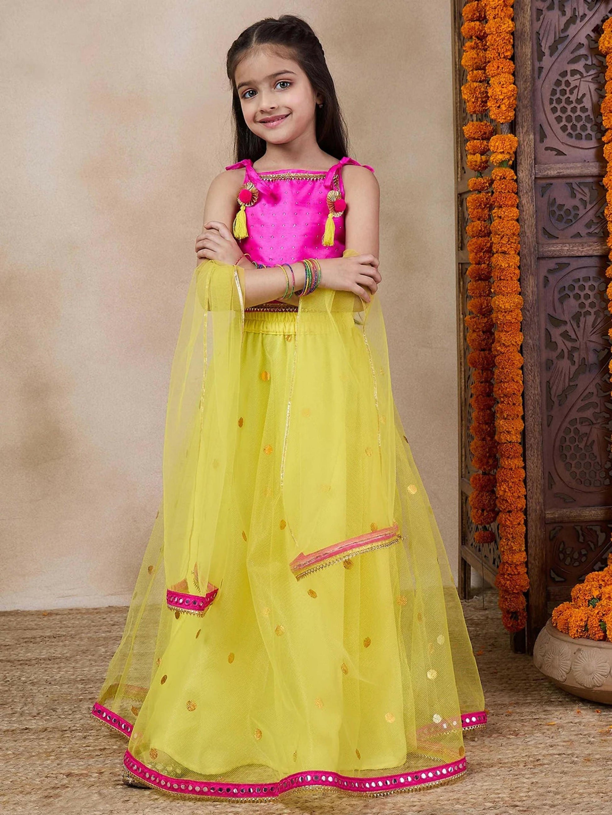 Joban Fashion Girl's Pink Color Lehenga Choli