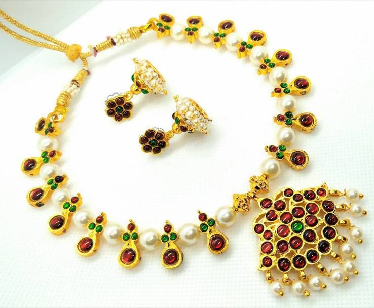 Multicolor Kemp Beaded Necklace Set