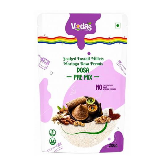Vedas Kitchen Soaked Foxtail Millets Moringa Dosa Premix  Grab2Buy Vedas Kitchen Grab2Buy