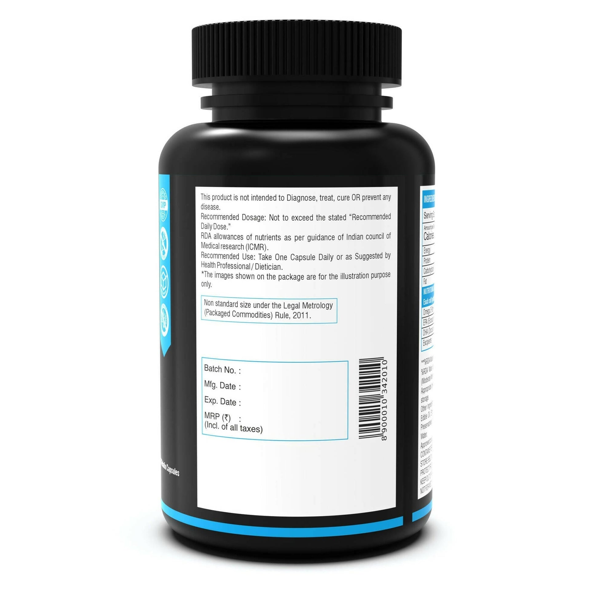 NutritJet Omega 3 Fish Oil 1000mg Capsules 
