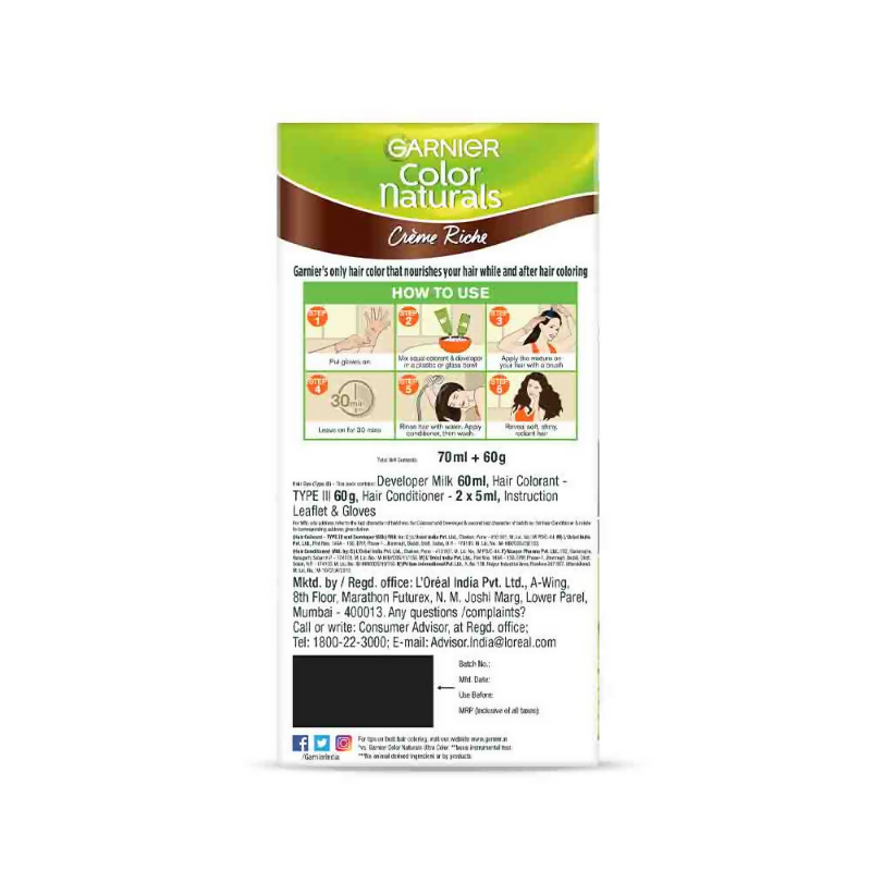 Garnier Color Naturals Creme Riche Hair Color - 5 Light Brown 