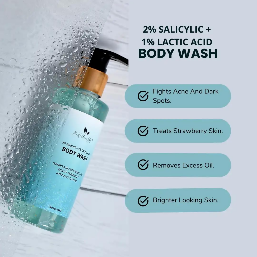 The Wellness Shop 2% Salicylic+1% Lactic Acid Body Wash  Grab2Buy The Wellness Shop Grab2Buy