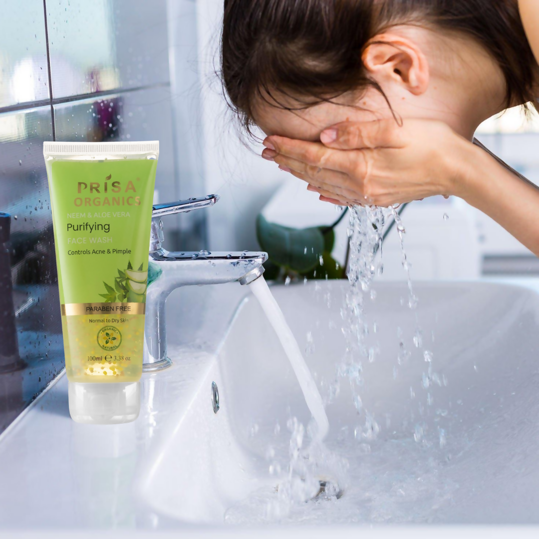 Prisa Organics Neem & Aloe Vera Purifying Face Wash - Grab2buy