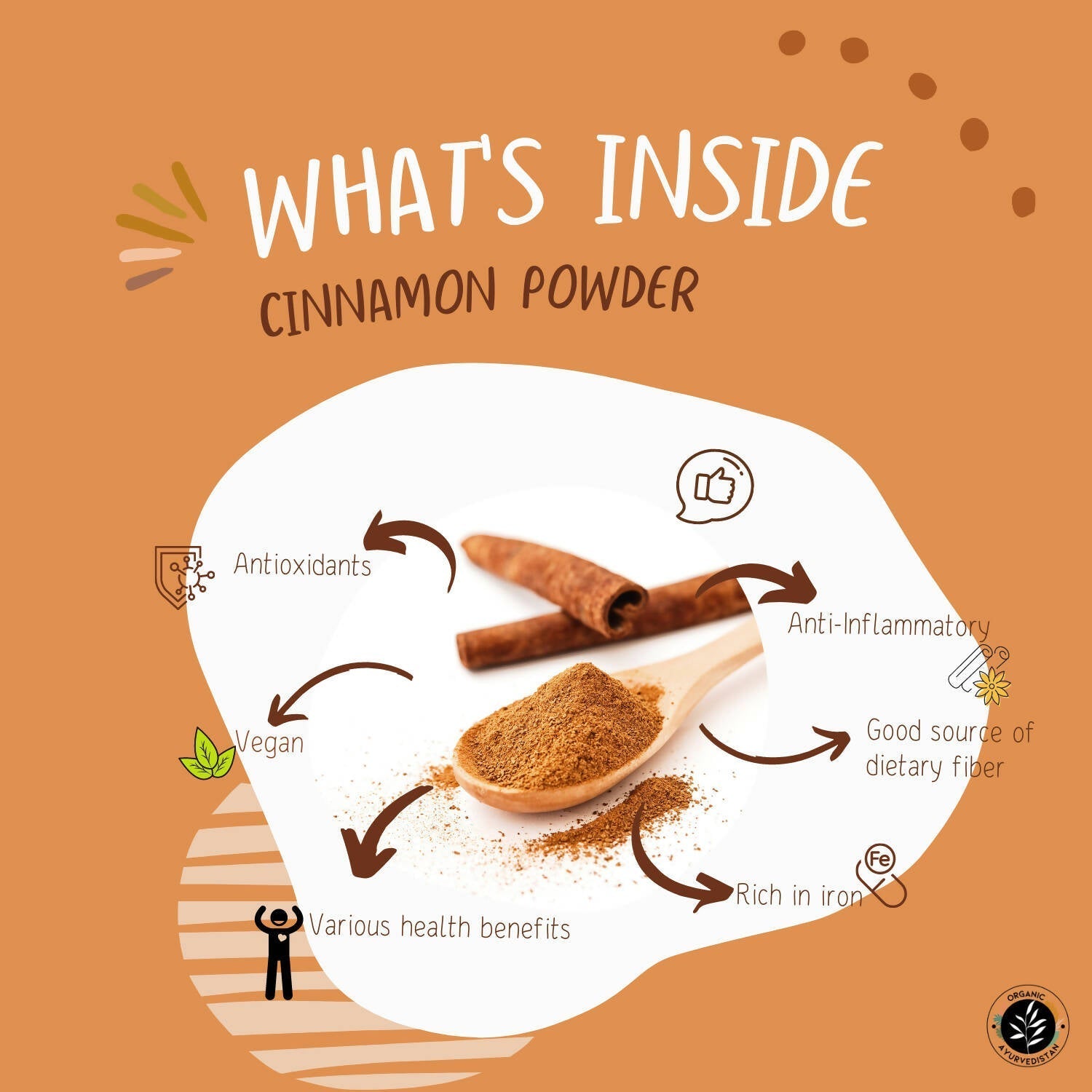 Organic Ayurvedistan Cassia Cinnamon Powder 