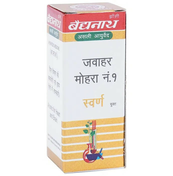 Baidyanath Jhansi Jawahar Mohra No. 1 with Gold Tablets - Grab2buy