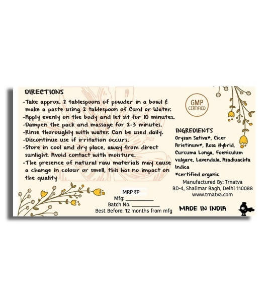 Trnatva Ubtan - Soap Free Body Cleanser  Grab2Buy Trnatva Grab2Buy