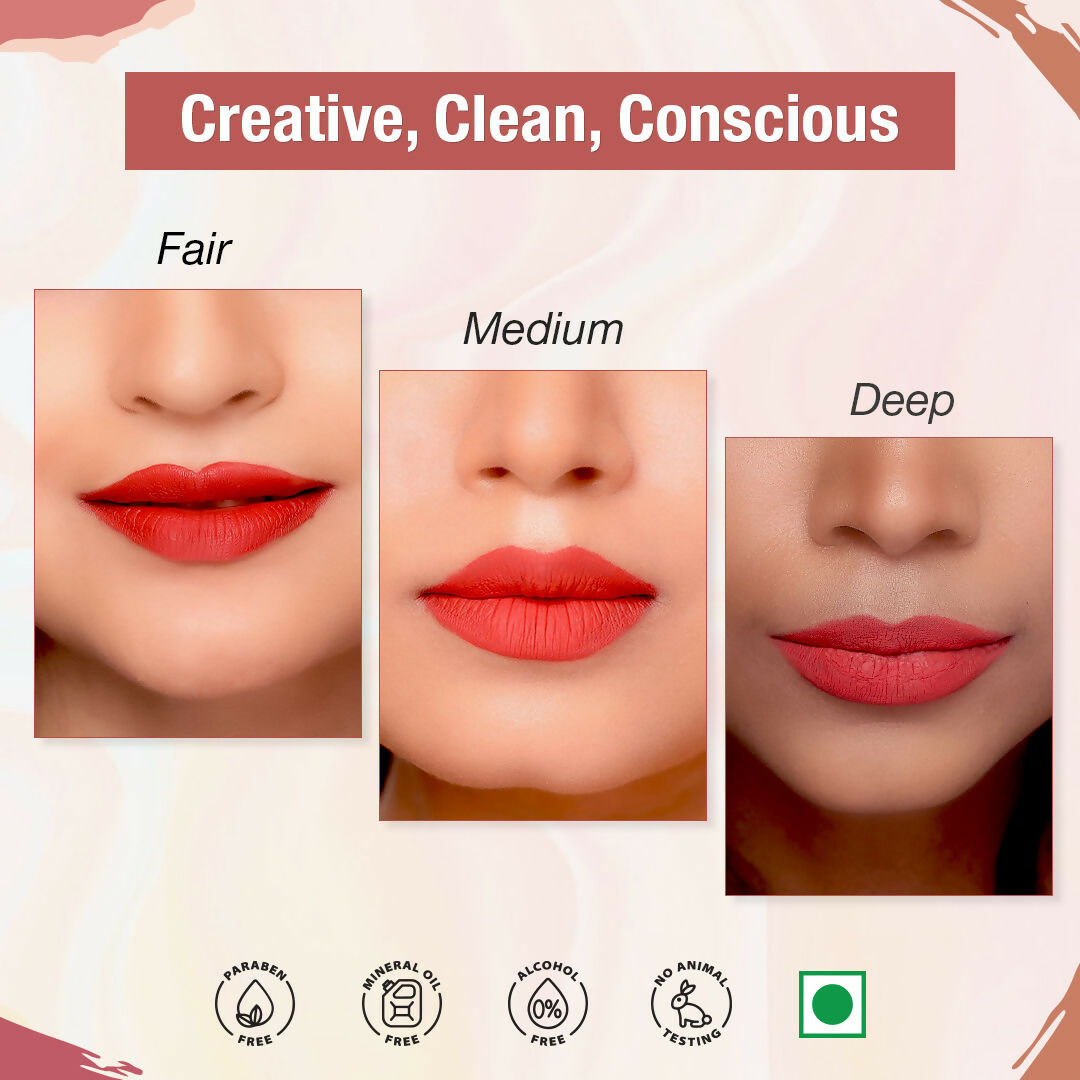 The Natural Wash Matte Velvet Longstay Liquid Mini Lipstick - 02 Spicy Coral 