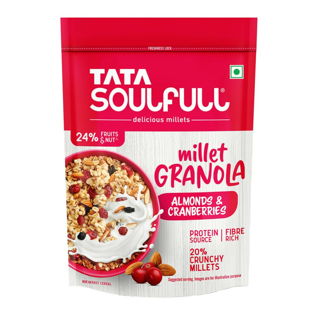 Tata Soulfull Millet Granola (Almonds & Cranberries) - Grab2buy