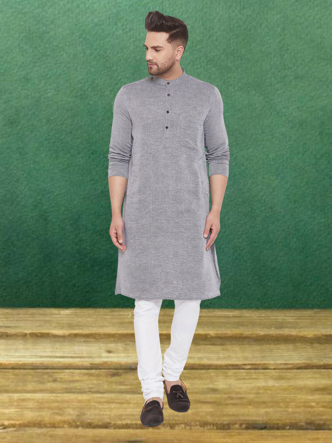 Even Apparels Men's Pure Cotton Striped Kurta