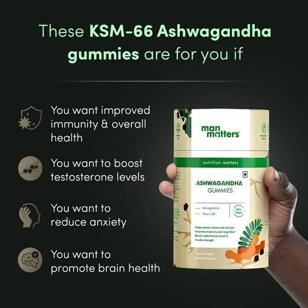 Man Matters Ashwagandha Gummies For Men - Tamarind Flavor 