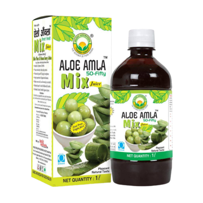 Basic Ayurveda Aloe Amla 50-Fifty Mix Juice  Grab2Buy Basic Ayurveda Grab2Buy