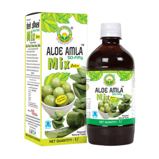 Basic Ayurveda Aloe Amla 50-Fifty Mix Juice  Grab2Buy Basic Ayurveda Grab2Buy