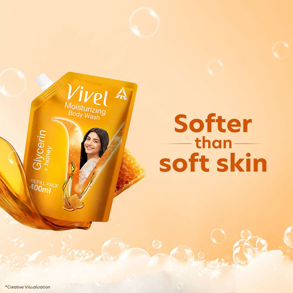 Vivel Moisturizing Bodywash Glycerin + Honey Refill Pack  Grab2Buy Vivel Grab2Buy