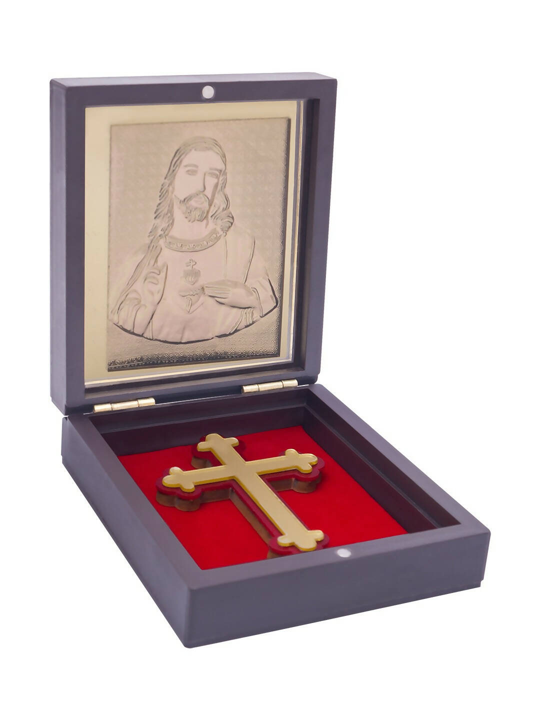 Golden Peacock Brown & Red 24 Ct Gold Foil Lord Jesus Christ 