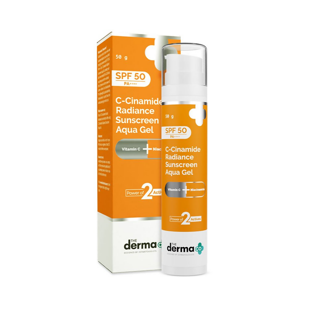 The Derma Co C-Cinamide Radiance Sunscreen Aqua Gel with SPF 50  Grab2Buy The Derma Co Grab2Buy