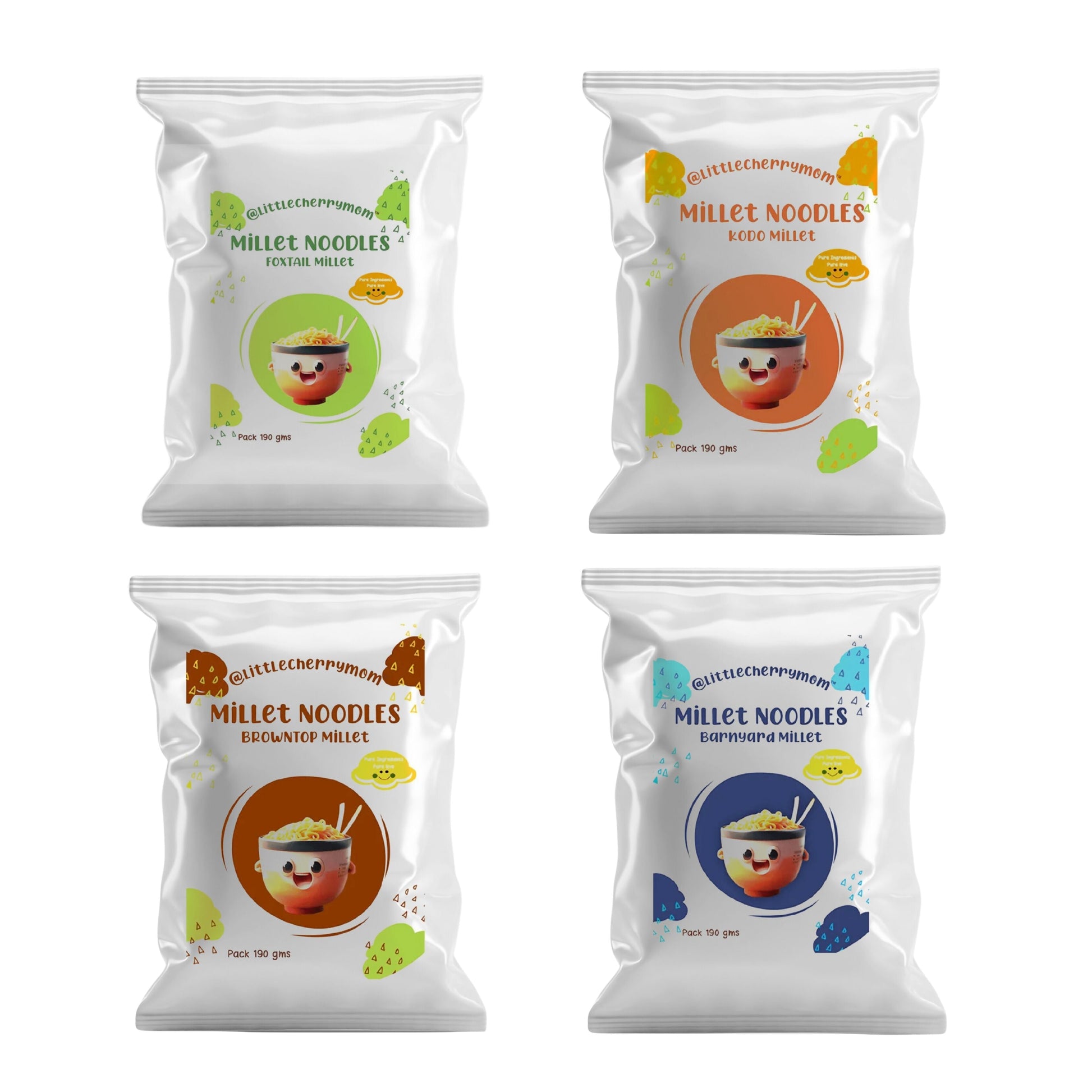 Littlecherrymom Millet Instant Noodles (Super Combo) | Swadesiicart