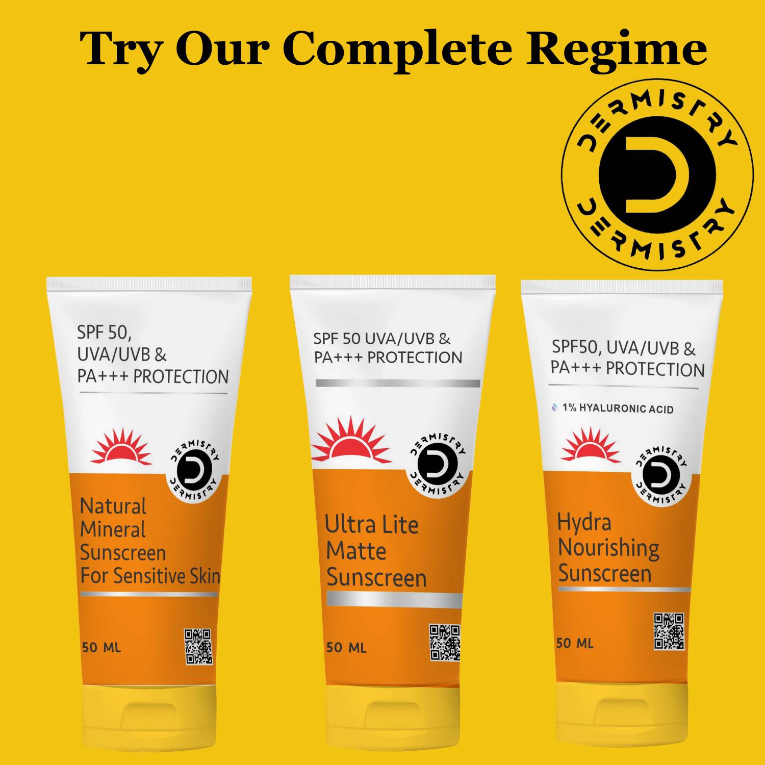Dermistry Ultra Lite Matte Sunscreen & Hydra Nourishing Sunscreen 