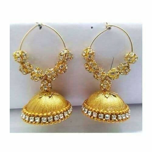 Yellow with Gold Color Beads Earrings - Grab2buy