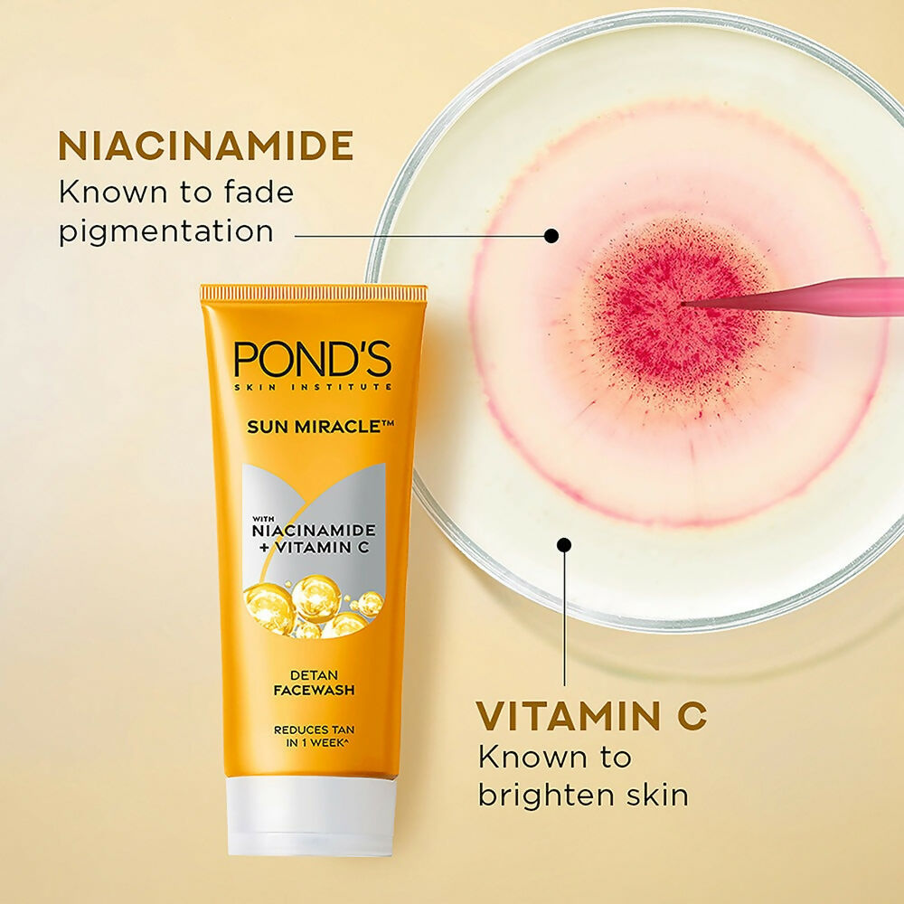 Ponds DeTan Face Wash With Niacinamide & Vitamin C 