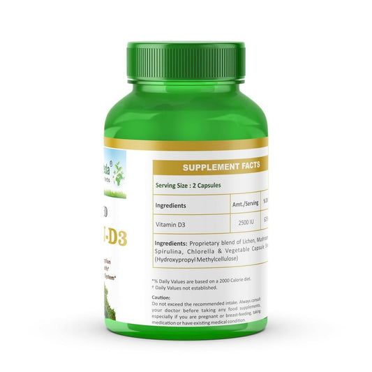Planet Ayurveda Plant Based Vitamin D3 Capsules - Grab2buy