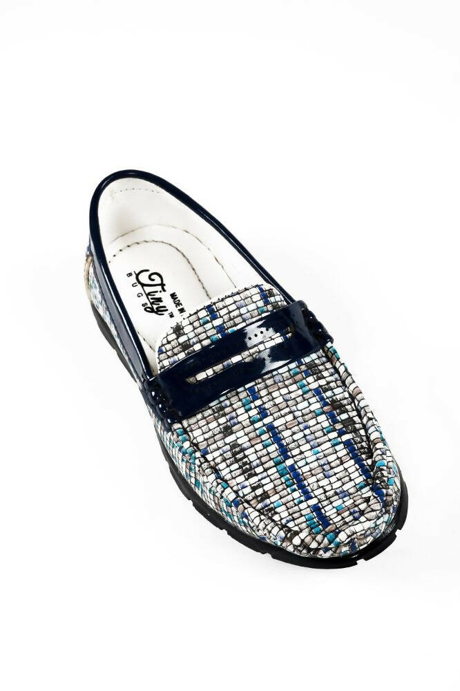 Tiny Bugs Boys Printed Slip Ons Loafers - Blue  Grab2Buy Tiny Bugs Grab2Buy