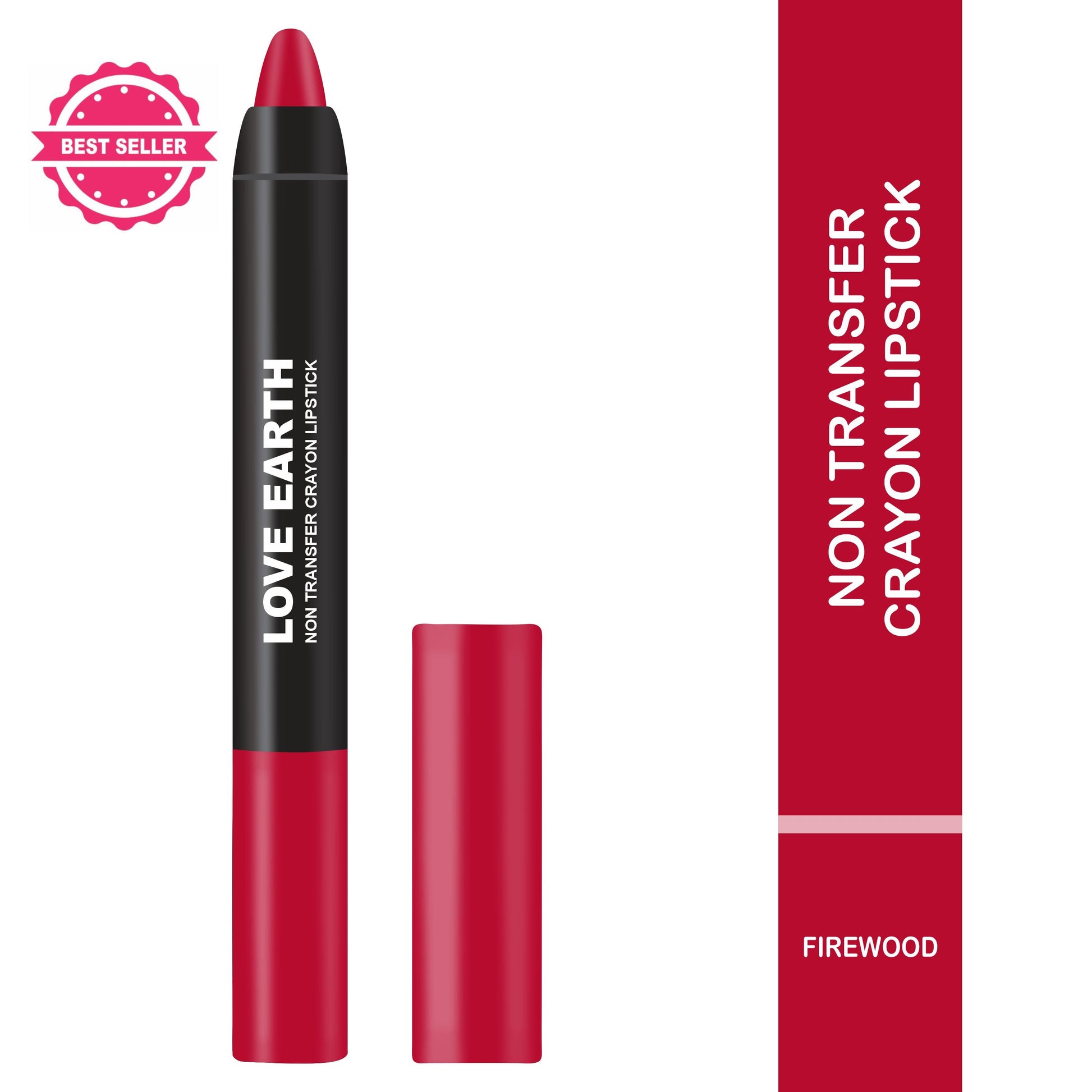 Love Earth Non Transfer Crayon Lipstick-Firewood 