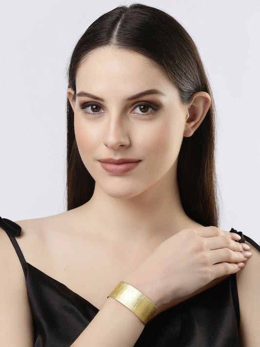 NVR Women Gold-Polished Western Cuff Bracelet