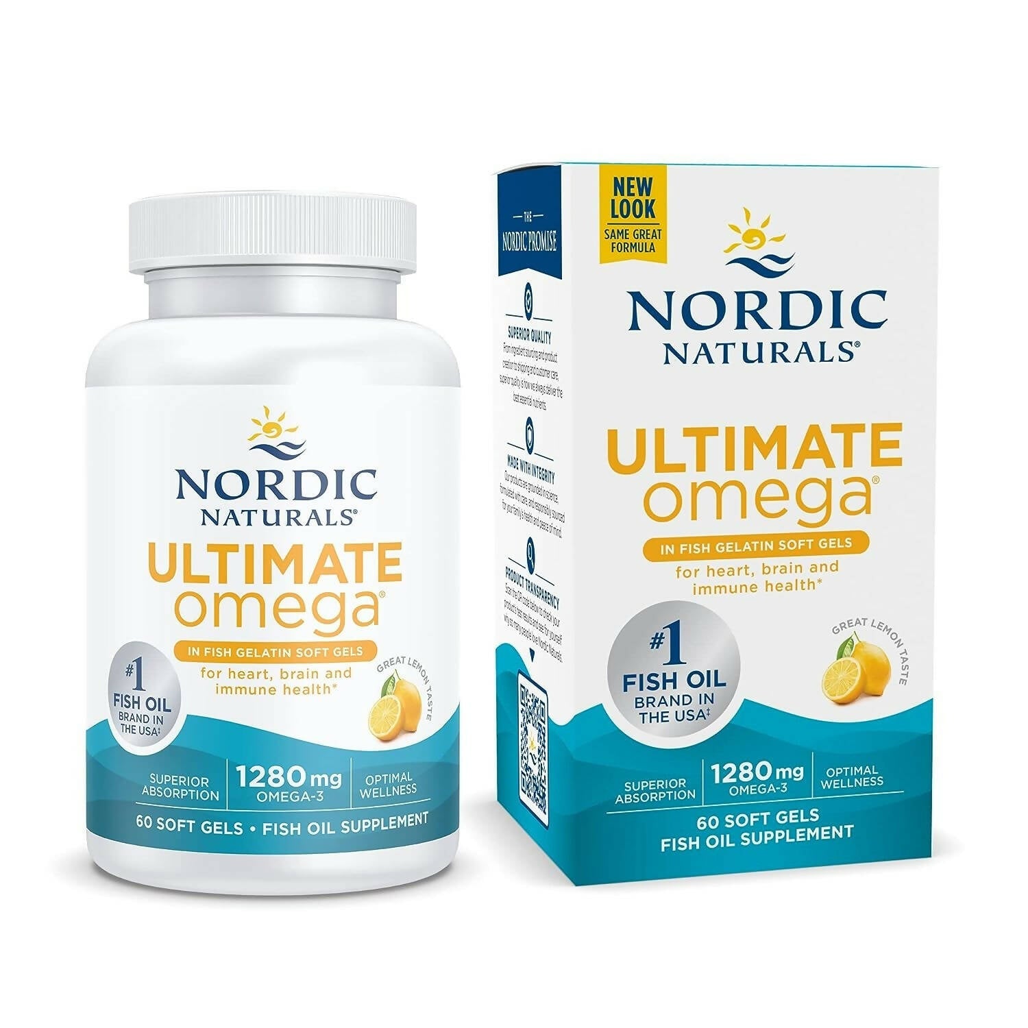 Nordic Naturals Ultimate Omega in Fish Gelatin Softgels - Lemon Flavor - Grab2buy