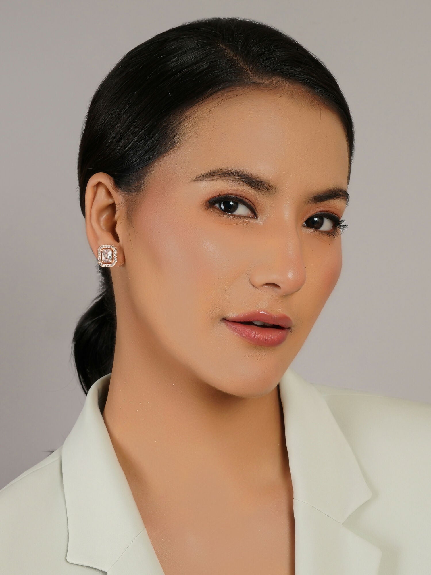 stone stud (Rose gold) - Ruby Raang - Grab2buy