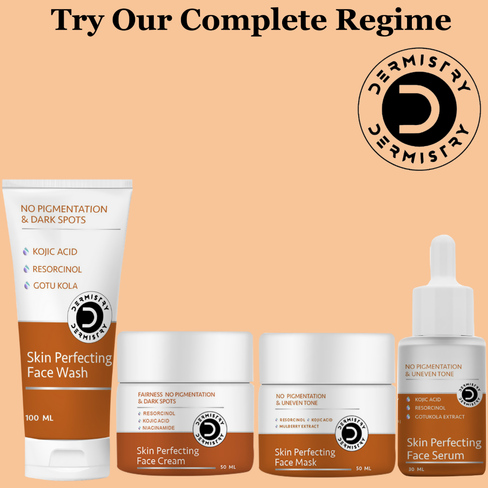 Dermistry Skin Perfecting Face Mask Kojic Acid Resorcinol for Pigmentation Dark Spots Uneven Tone 