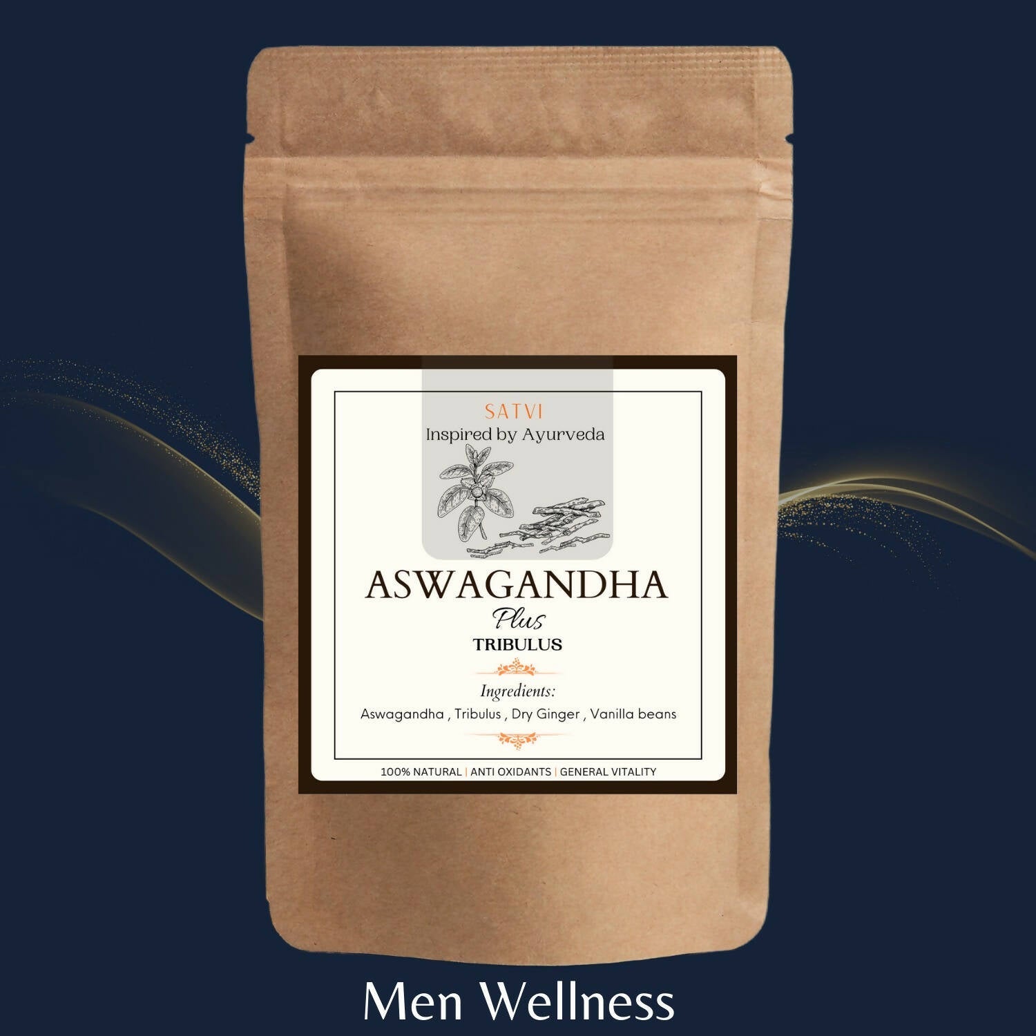 Satvi Wellness Ashwagandha Plus Tribulus | Men Wellness 