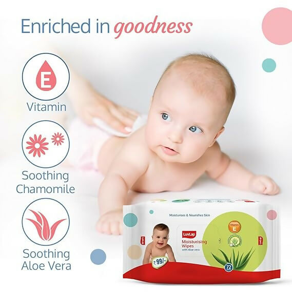 LuvLap Baby Wipes - Alovera Old