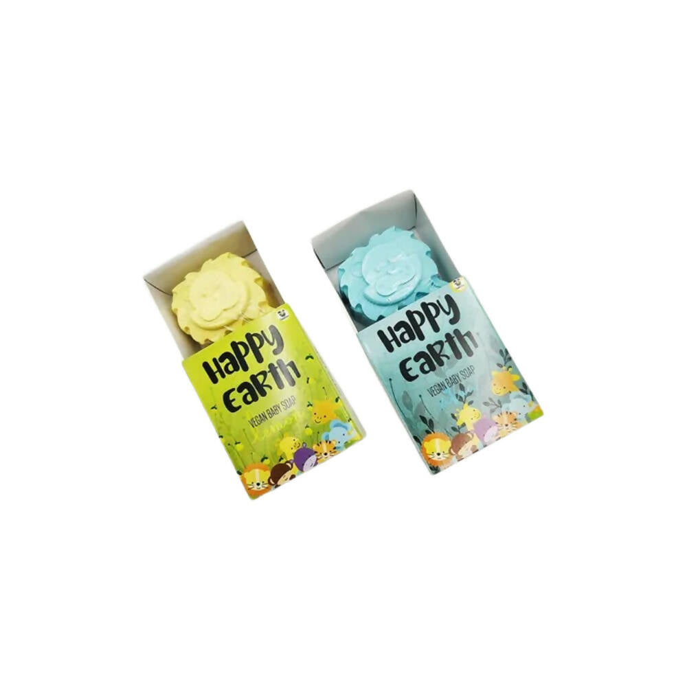 Cuddle Care Happy Earth Vegan Baby Soap for Infants- Blue & Yellow 