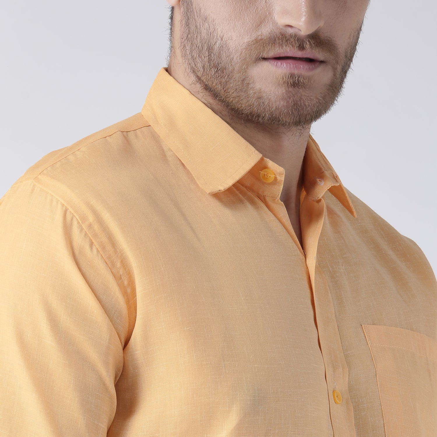 RIAG Yellow Men's Half Sleeves Solid Shirt
