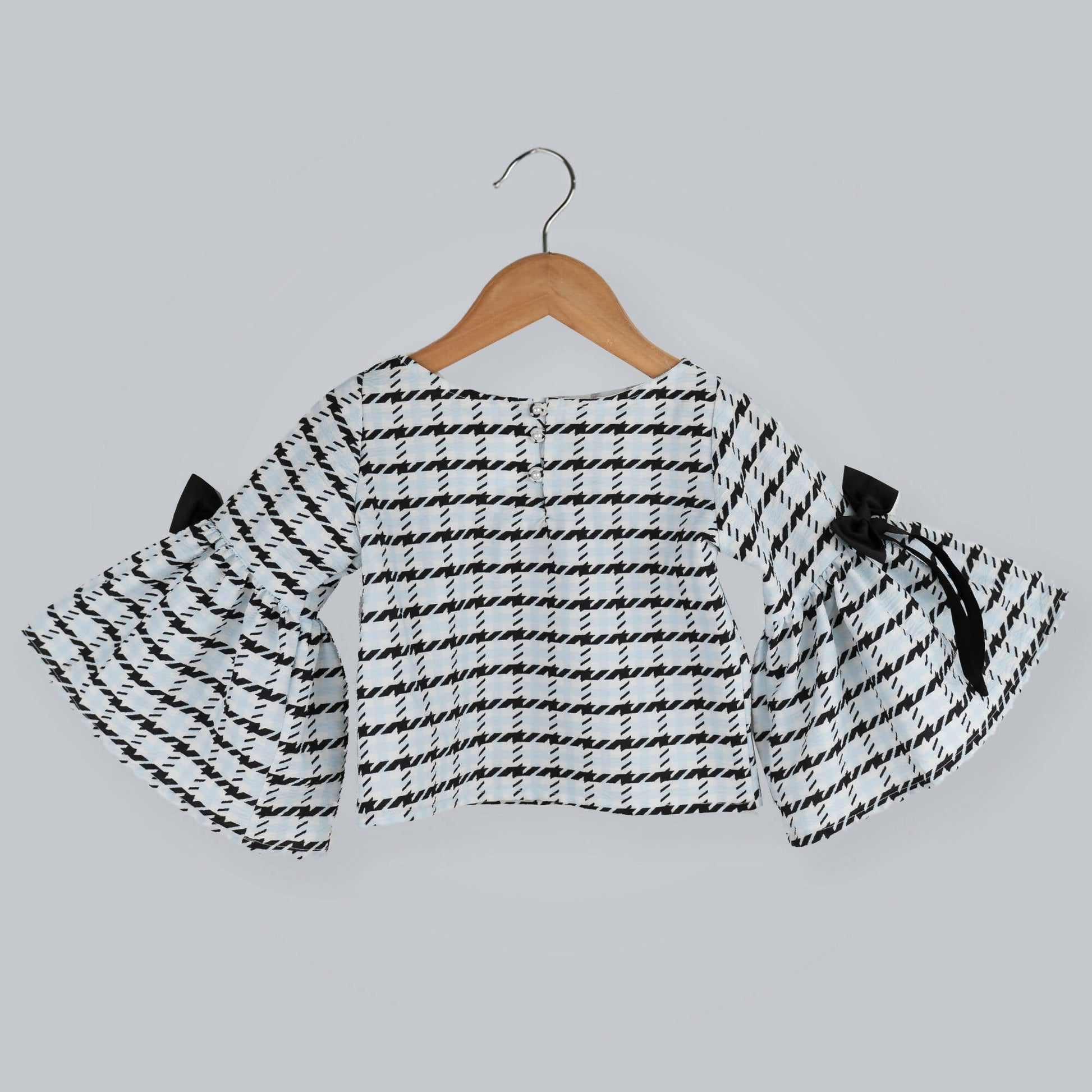 Pink Cow Fashions Box Printed Top With Bow