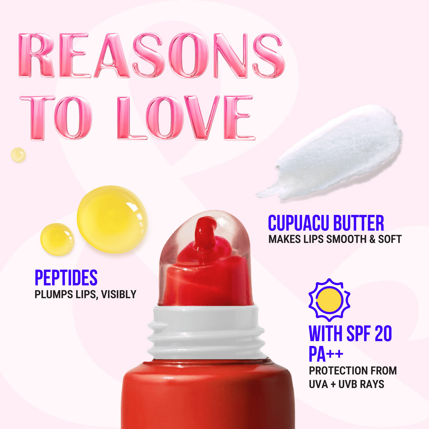 Blue Heaven Butter & Balm Peptide Based Tinted Lip Balm With Spf 20 Pa++ - Strawberry 