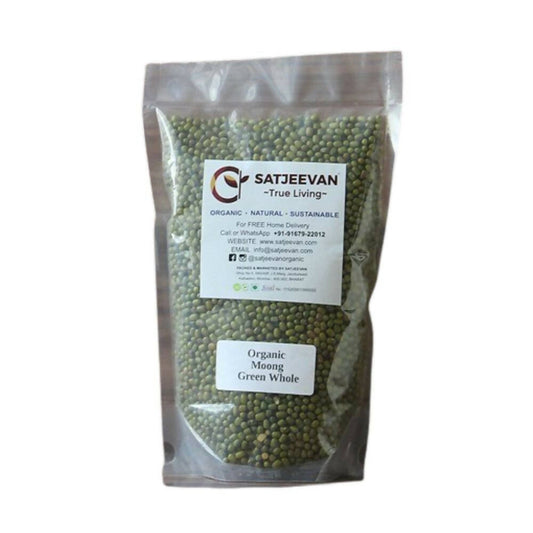 Satjeevan Organic Moong Green Whole - Grab2buy