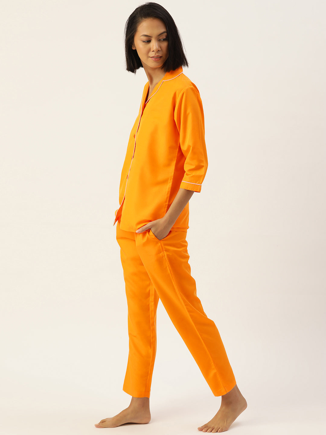 Jainish Women Mustard Night suit ( LNS 001Mustard )