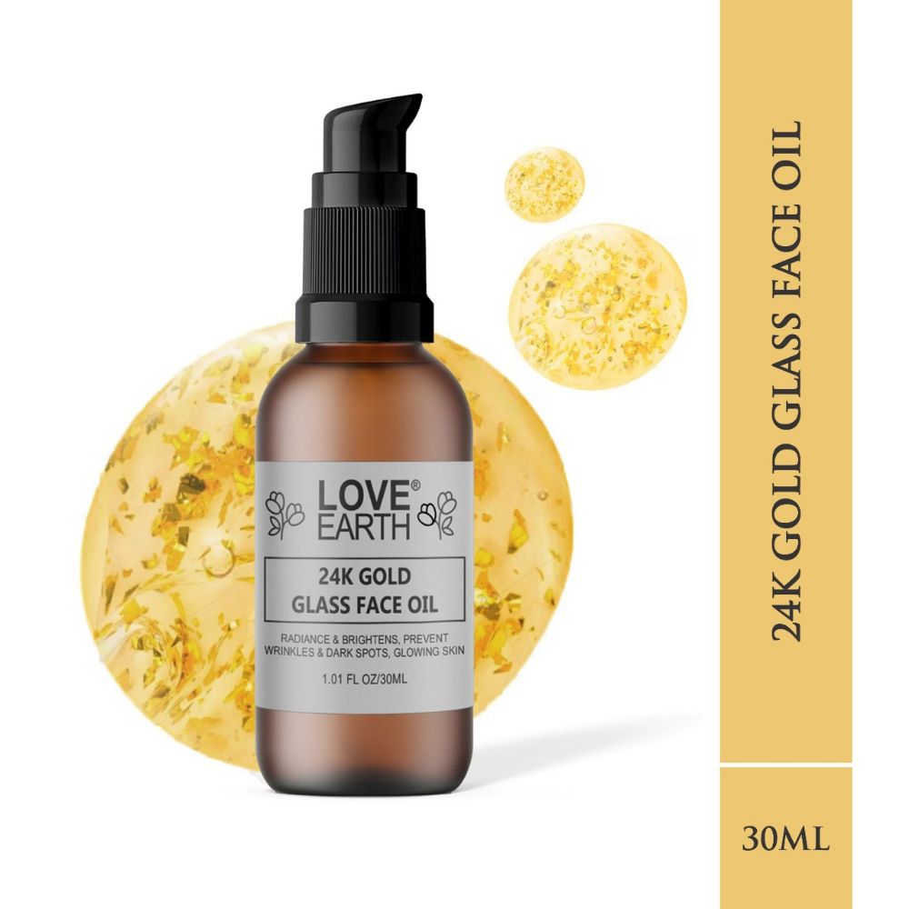 Love Earth 24K Gold Glass Face Oil 