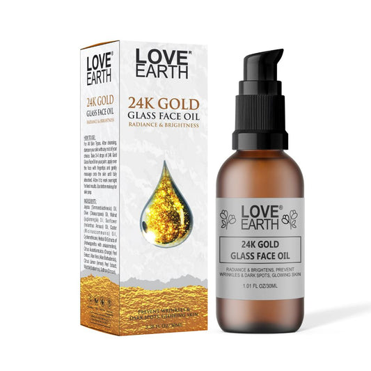 Love Earth 24K Gold Glass Face Oil 