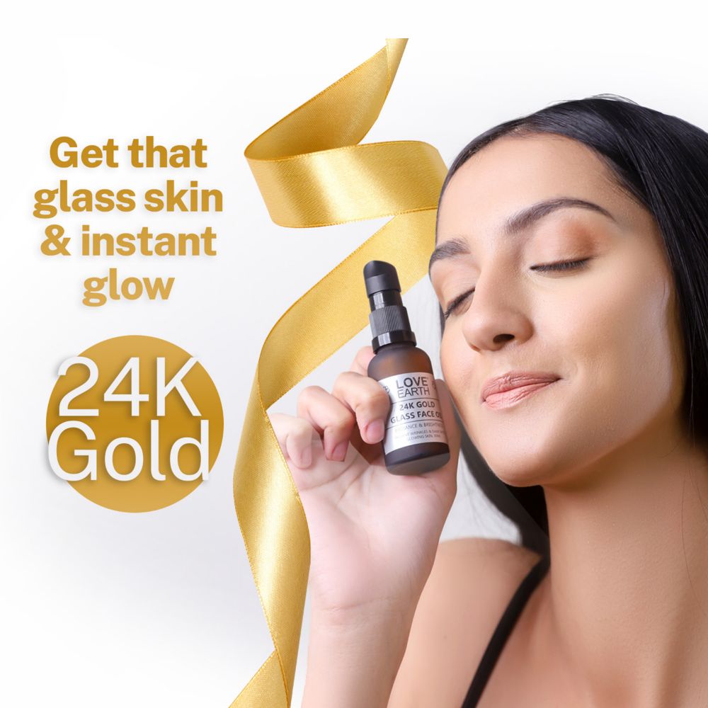 Love Earth 24K Gold Glass Face Oil 